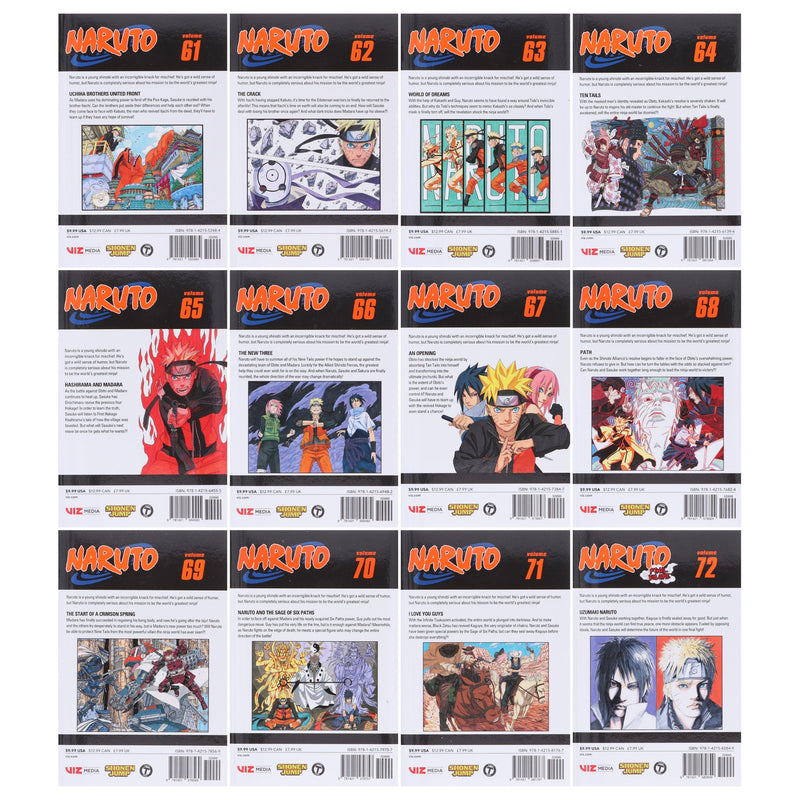 Naruto Box Set 3: Volumes 49-72 By Masashi Kishimoto - Manga - Paperback Graphic Novels Viz Media, Subs. of Shogakukan Inc