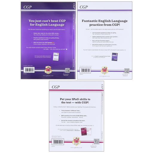 CGP GCSE AQA English Language Bundle: For Exams in 2026 and Beyond (Includes Videos & Answers) 3 Books Set - Paperback Young Adult Coordination Group Publications Ltd (CGP)