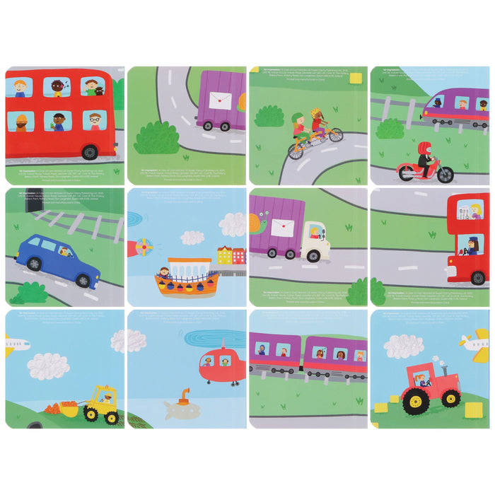 A Case of Cool Vehicles: 12 Title Board Book Collection Carry Case - Ages 3+ - Board Book 3-5 Sweet Cherry Publishing