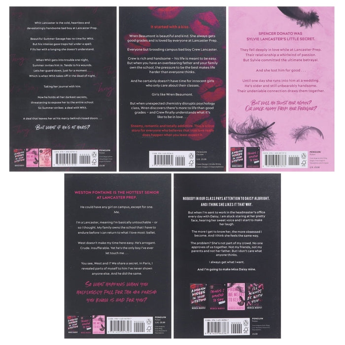 Lancaster Prep Series by Monica Murphy 5 Books Collection Set - Fiction - Paperback Fiction Penguin Random House