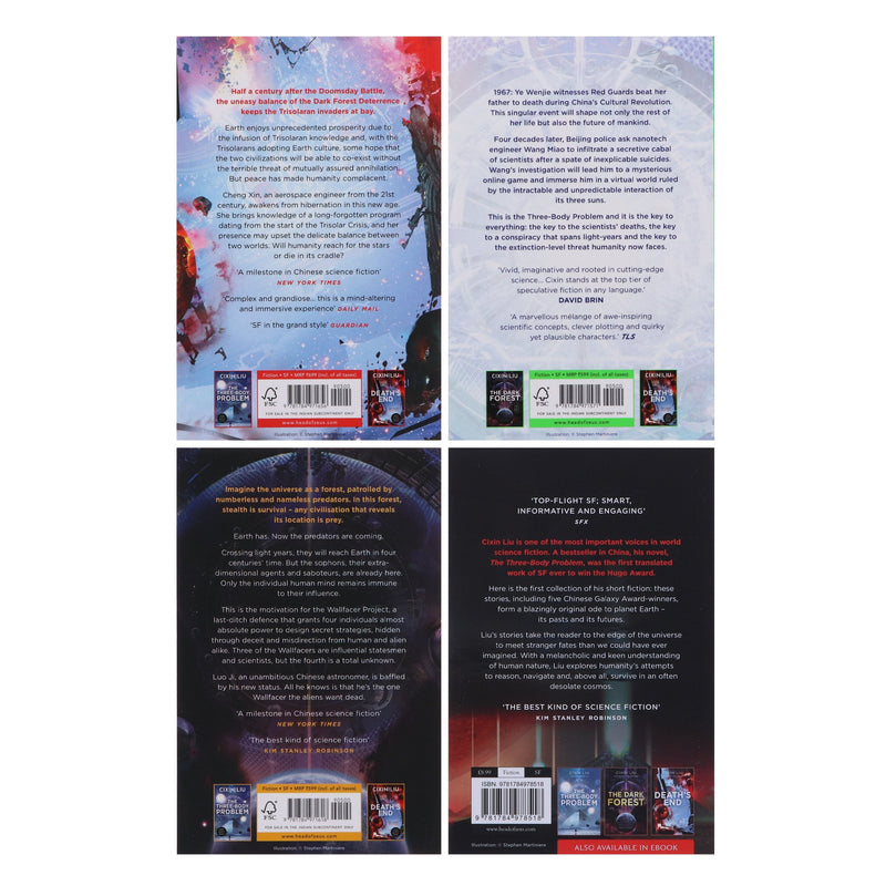 Remembrance of Earth's Past Series By Cixin Liu 4 Books Collection Set - Fiction - Paperback Fiction Head of Zeus