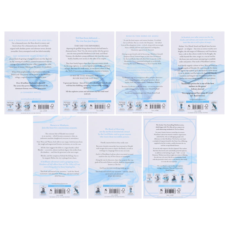 Mistborn Series by Brandon Sanderson Complete 7 Books Collection Set - Fiction - Paperback Fiction Hachette