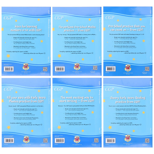 CGP Preschool Activity Book Bundle 6 Books Collection Set - Ages 3-4 - Paperback 3-5 Coordination Group Publications Ltd (CGP)