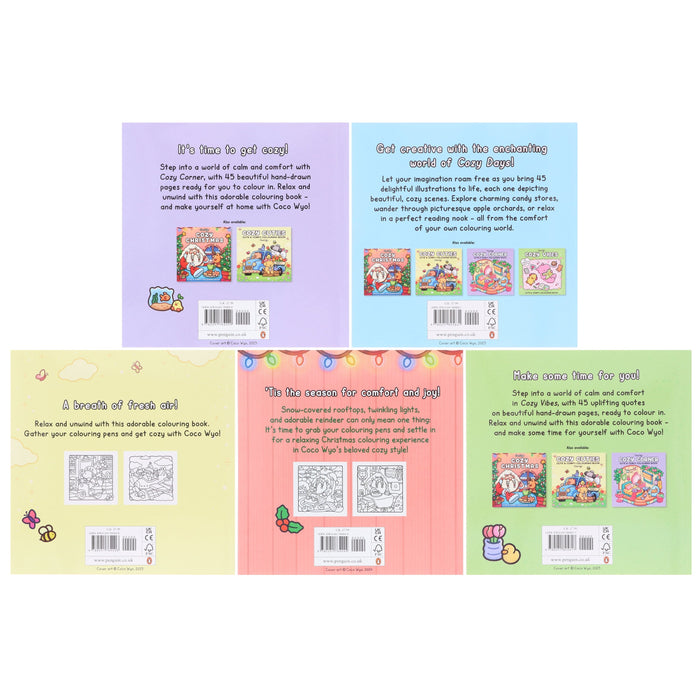 Coco Wyo: A Cute & Comfy 5 Colouring Books Set - Ages 12+ - Paperback 9-14 Penguin Random House
