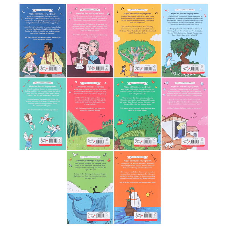 The Children's Easy Classics (Volume 2) 10 Books Collection Box Set (Includes Free Audiobooks!) - Ages 7-9 - Paperback 7-9 Sweet Cherry Publishing