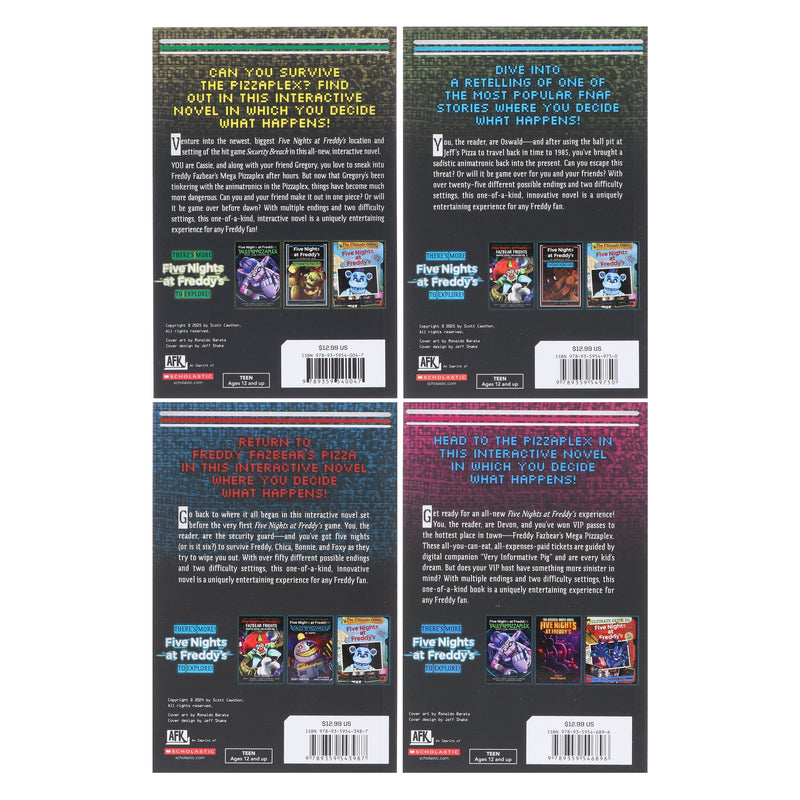 Five Nights at Freddy's: Interactive 4 Novels Box Set by Scott Cawthon - Ages 12+ - Paperback 9-14 Scholastic