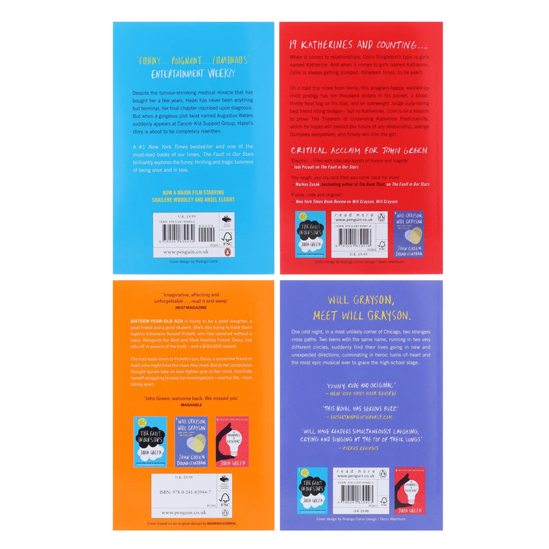 John Green Collection 4 Books Set - Ages 14-16 - Paperback Young Adult Penguin Random House