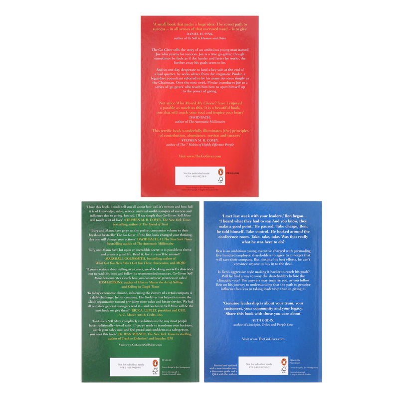 The Go-Giver Series by Bob Burg & John David Mann 3 Books Collection Set - Non Fiction - Paperback Non-Fiction Penguin Random House