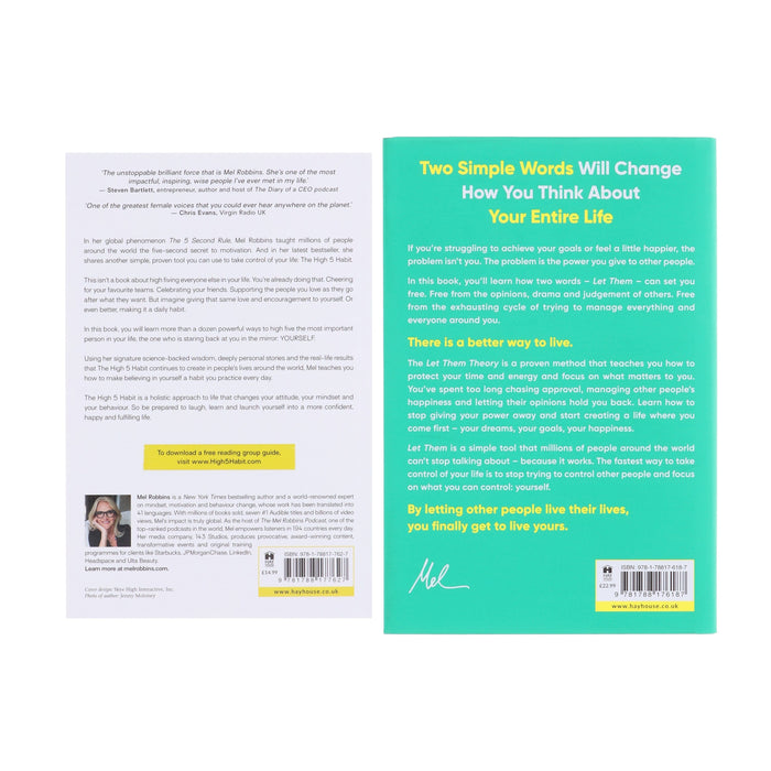The Let Them Theory & The High 5 Habit by Mel & Sawyer Robbins 2 Books Collection Set - Non Fiction - Paperback/Hardback Non-Fiction Hay House UK Ltd