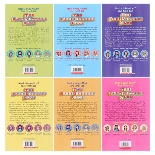 The Babysitters Club Series (Vol 7-12) by Ann M. Martin 6 Books Collection Set - Ages 5+ - Paperback 5-7 Scholastic UK