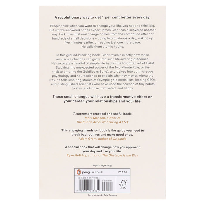 Atomic Habits by James Clear - Non Fiction - Paperback Non-Fiction Penguin