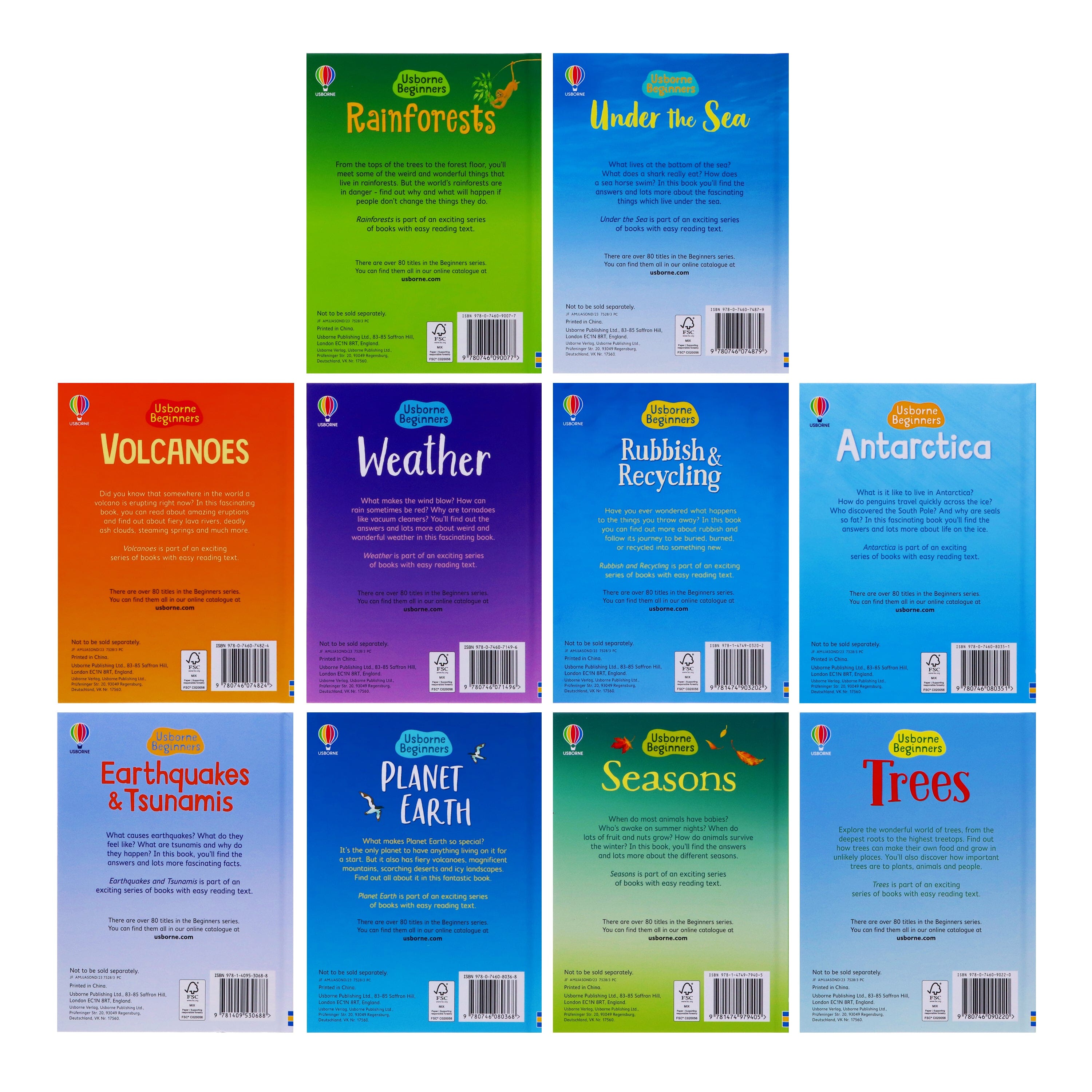Usborne Beginners Our World Series 10 Books Collection Box Set