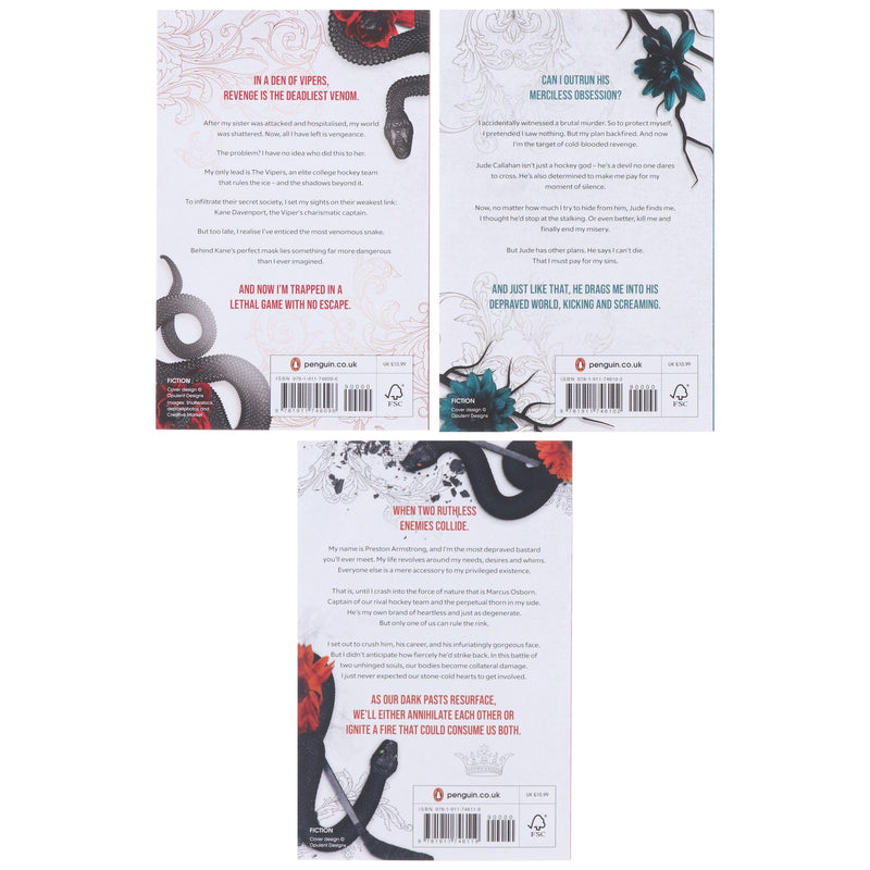 Vipers Series by Rina Kent 3 Books Collection Set - Dark Romance Fiction - Paperback Fiction Penguin Random House
