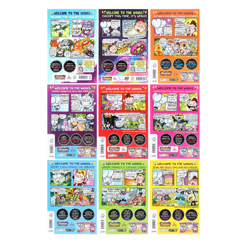 Bunny vs Monkey Series By Jamie Smart 9 Books Collection Set - Ages 7-9 - Paperback B2D DEALS David Fickling Books