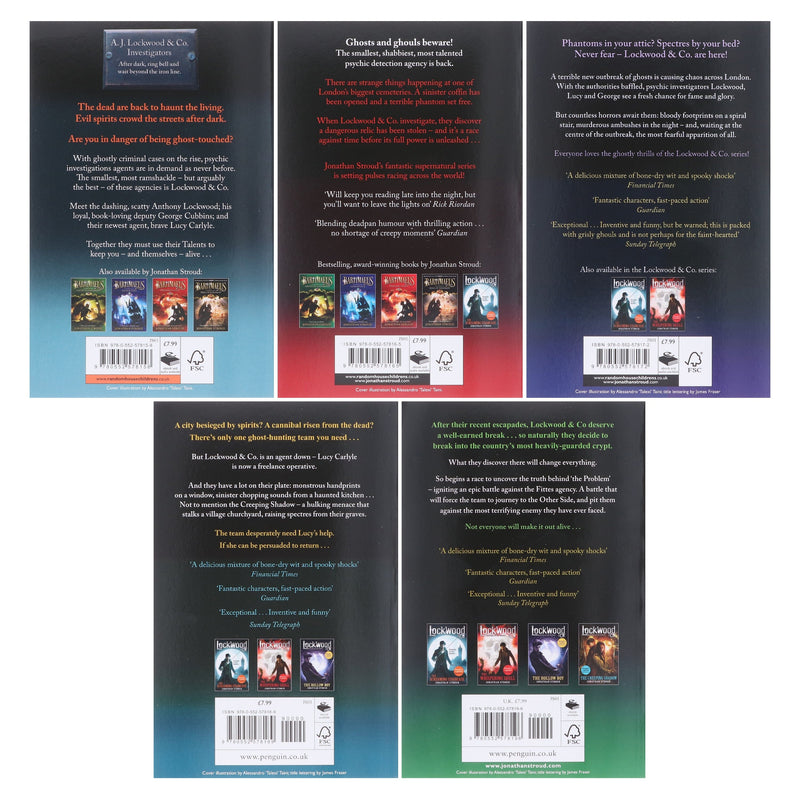 Lockwood & Co. by Jonathan Stroud Complete 5 Books Collection Set - Ages 9-11 - Paperback B2D DEALS Penguin Random House