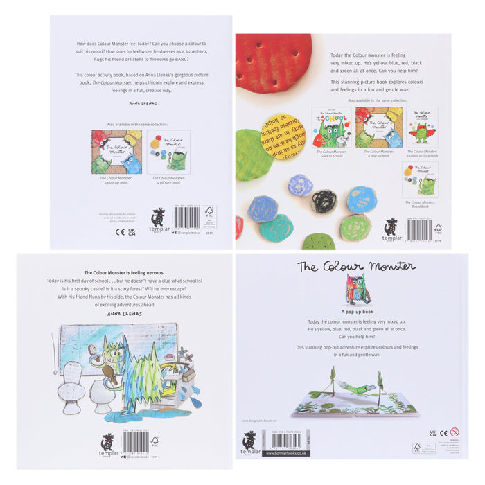 The Colour Monster by Anna Llenas: 4 Books Collection Set - Ages 2-4 - Paperback/Hardback 0-5 Bonnier Books Ltd