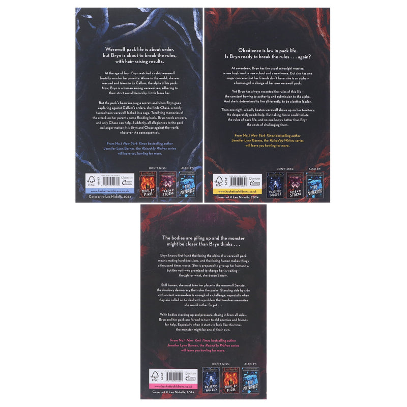 Raised by Wolves Series By Jennifer Lynn Barnes: 3 Books Collection Set - Ages 12+ - Paperback Fiction Hachette
