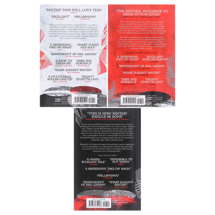 A Darker Shade Of Magic Trilogy 3 Books Box Set By V. E. Schwab - Fiction - Paperback Fiction Titan Books Ltd