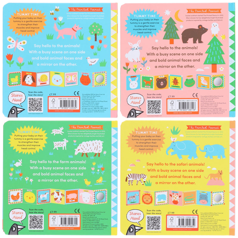 Tummy Time Series by Louise Lockhart 4 Books Collection Set - Ages 0-5 - Board Book (A Fold-out Book with a mirror!) 0-5 Nosy Crow Ltd