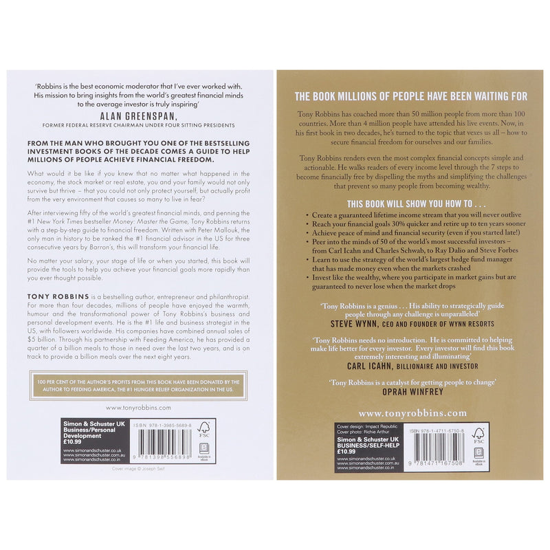 Tony Robbins Collection (Unshakeable: Your Guide to Financial Freedom & Money Master the Game) 2 Books Set - Non Fiction - Paperback Non-Fiction Simon & Schuster