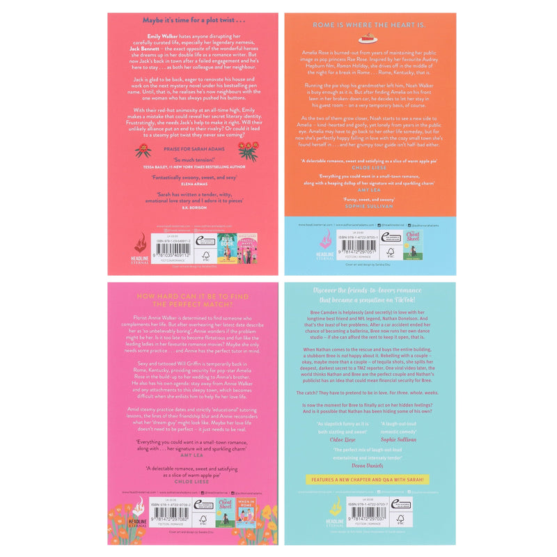 Sarah Adams Collection (The Cheat Sheet, When in Rome, Practice Makes Perfect & Beg, Borrow, or Steal) 4 Books Set - Fiction - Paperback Fiction Hachette