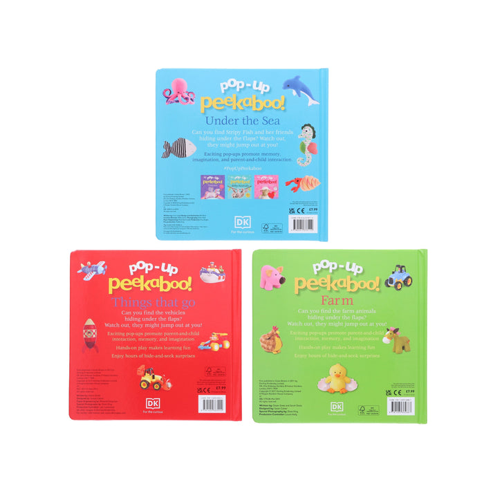 Pop-Up Peekaboo! 3 Books Collection Set - Ages 2-4 - Board Book 0-5 DK Children
