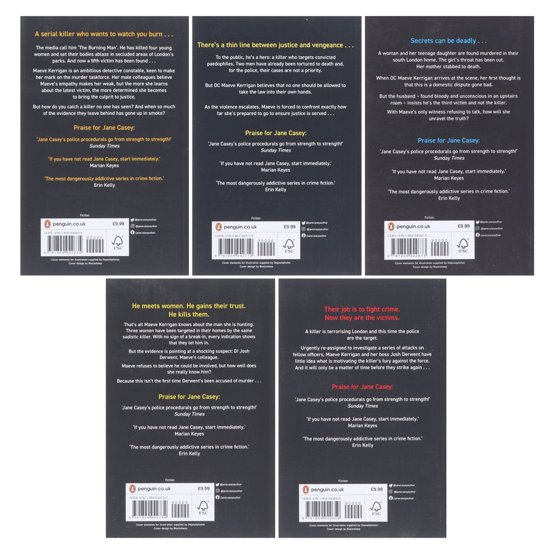 Maeve Kerrigan Series (Book 1-5) by Jane Casey 5 Books Collection Set - Fiction - Paperback Fiction Penguin
