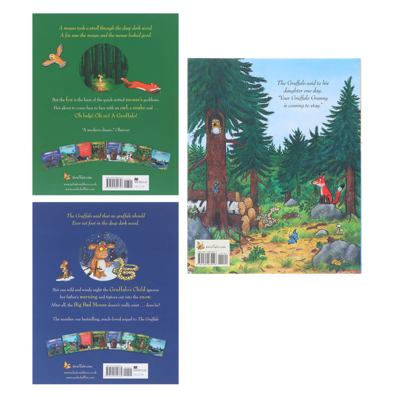 The Gruffalo Series by Julia Donaldson Illustrated 3 Picture Books Collection Set - Ages 3+ - Paperback/Hardback 3-5 Macmillan