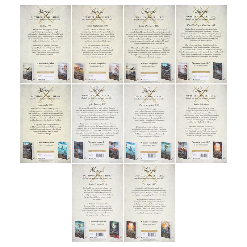 Sharpe by Bernard Cornwell 10 Books Collection Set - Fiction - Paperback Fiction HarperCollins Publishers