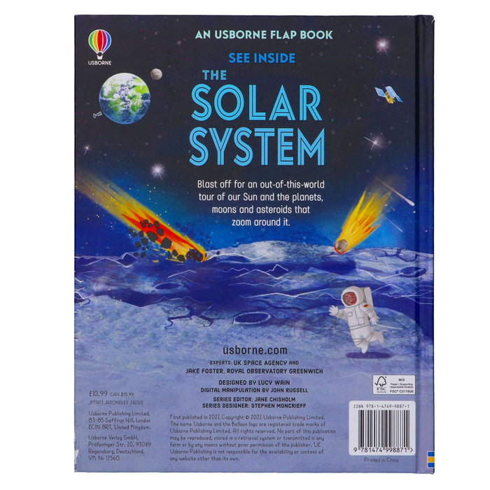 See Inside The Solar System By Rosie Dickins - Ages 6-11 - Hardback 7-9 Usborne Publishing Ltd