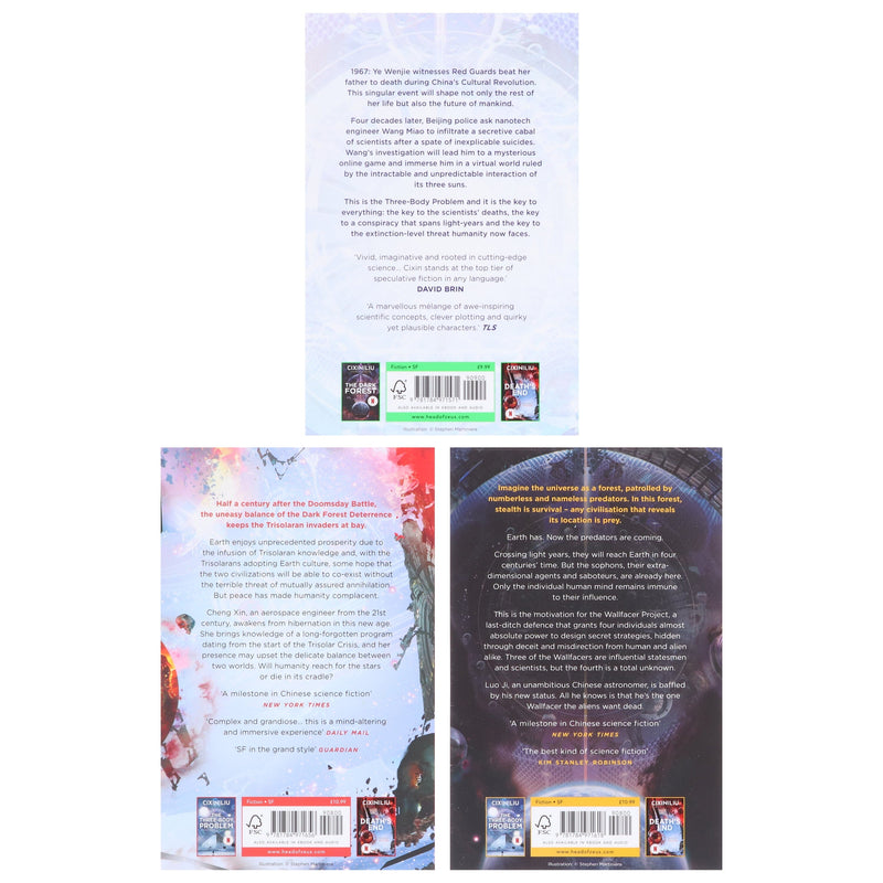 The Three Body Problem by Cixin Liu: Remembrance of Earth's Past Trilogy 3 Books Collection Set - Fiction - Paperback Fiction Head of Zeus