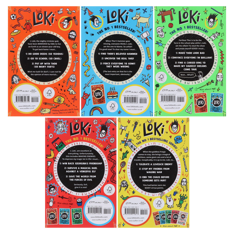Loki: A Bad God’s Guide Series by Louie Stowell 5 Books Collection Set - Ages 9-12 - Paperback 9-14 Walker Books Ltd