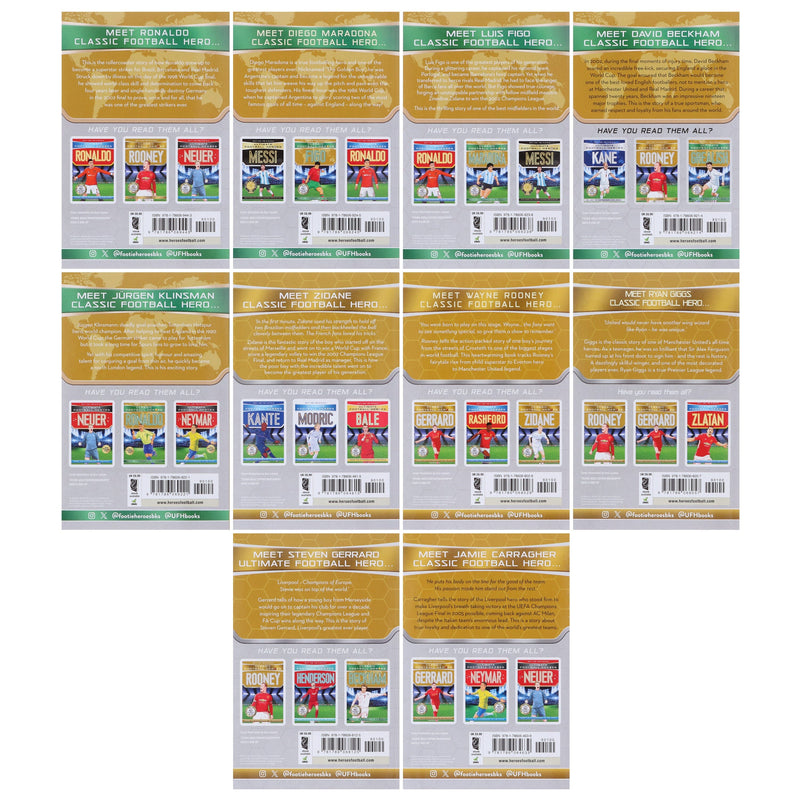 Classic Football Heroes 10 Books Collection Set By Matt & Tom Oldfield - Ages 8-14 - Paperback 9-14 Bonnier Books Ltd