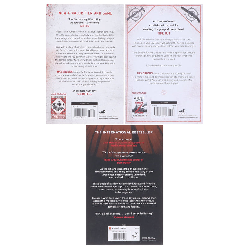 Max Brooks: World War Z, The Zombie Survival Guide & Devolution 3 Books Collection Set - Fiction - Paperback Fiction Prelude Books