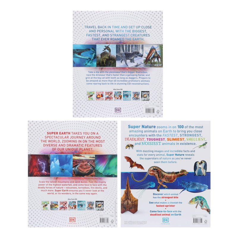 The Super Encyclopedia Collection By DK (Nature, Earth & Dinosaur) 3 Books Collection Set - Ages 9-12 - Paperback 9-14 DK