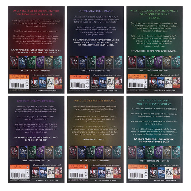 Vampire Academy Series By Richelle Mead 6 Books Collection Set - Ages 12-16 - Paperback Fiction Penguin Random House