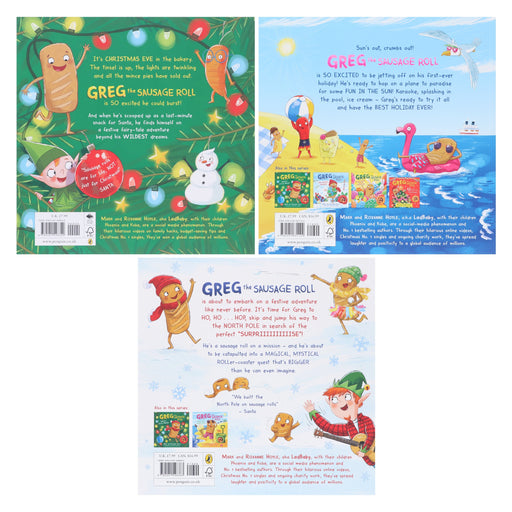 Greg the Sausage Roll Collection Illustrated 3 Books Set By Mark & Roxanne Hoyle - Age 3-9 - Paperback 5-7 Penguin Random House