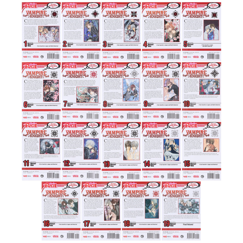 Vampire Knight (Vol 1-19) by Matsuri Hino 19 Books Complete Box Set With Premiums - Manga - Paperback Graphic Novels Viz Media, LLC