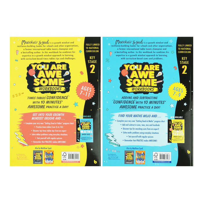 You Are Awesome Workbooks Times Tables & Maths Made Easy by Matthew Syed 2 Books Collection Set - Ages 7-11 - Paperback 7-9 Hachette Children's Group
