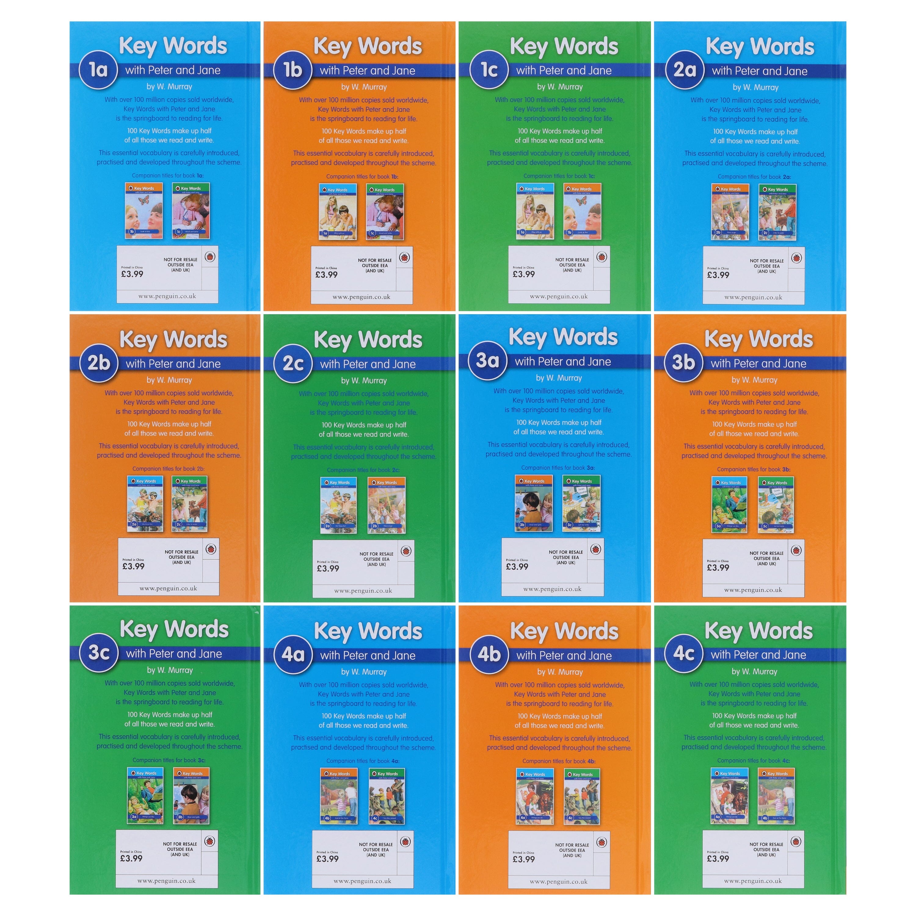 Ladybird Key Words with Peter and Jane 36 Books Collection Box Set