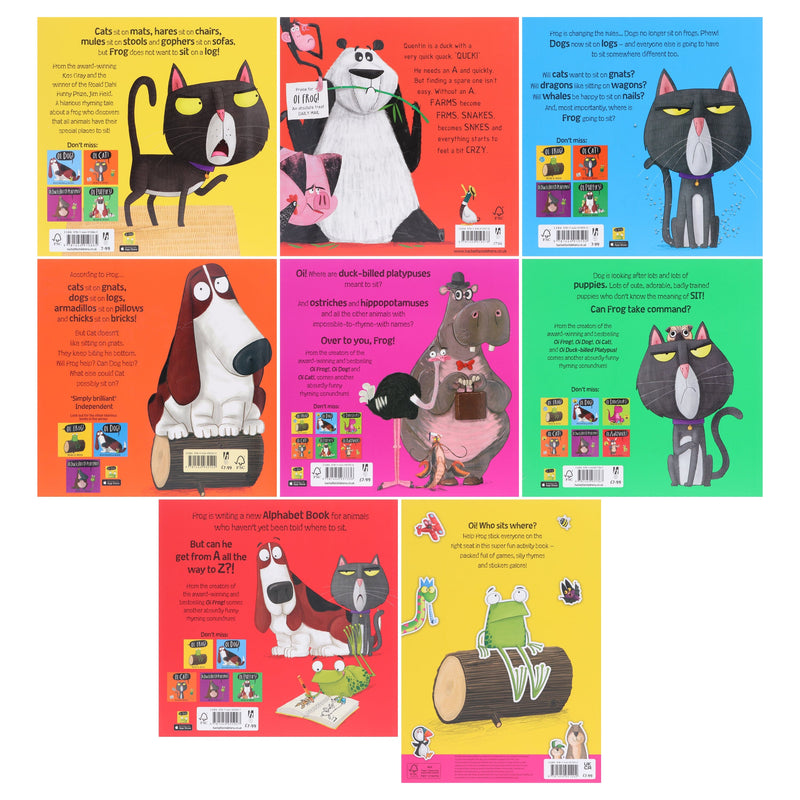 Oi Frog and Friends Series By Kes Gray Illustrated 8 Picture Books Collection Set - Ages 2-6 - Paperback 0-5 Hachette UK