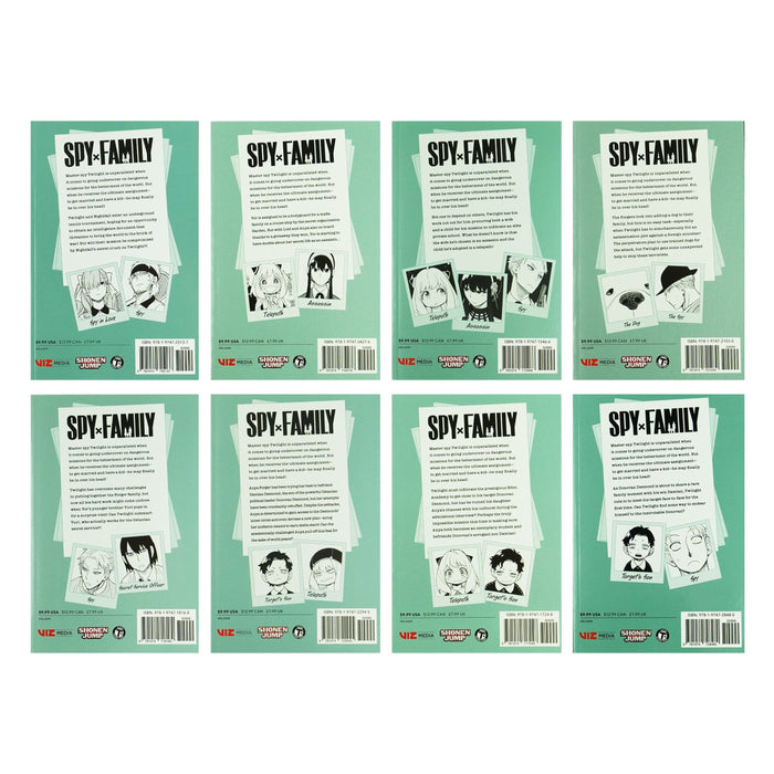 Spy x Family Series by Tatsuya Endo 8 Books Collection Set (Vol 1-8) - Ages 13+ - Paperback Graphic Novels Viz Media, Subs. of Shogakukan Inc