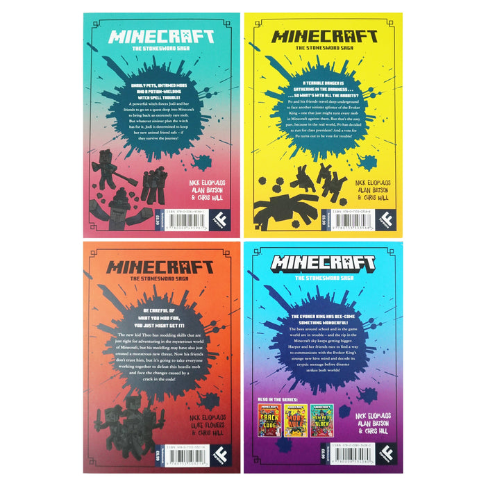 Minecraft Stonesword Saga Series by Nick Eliopulos 4 Books Collection Set - Ages 7-10 - Paperback 7-9 Farshore