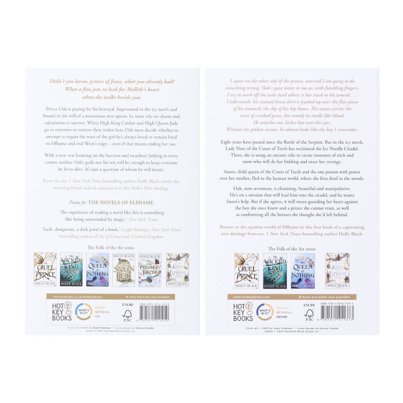 The Stolen Heir Duology: The Folk of the Air Spin-off By Holly Black 2 Books Collection Box Set - Ages 13+ - Paperback Fiction Bonnier Books Ltd