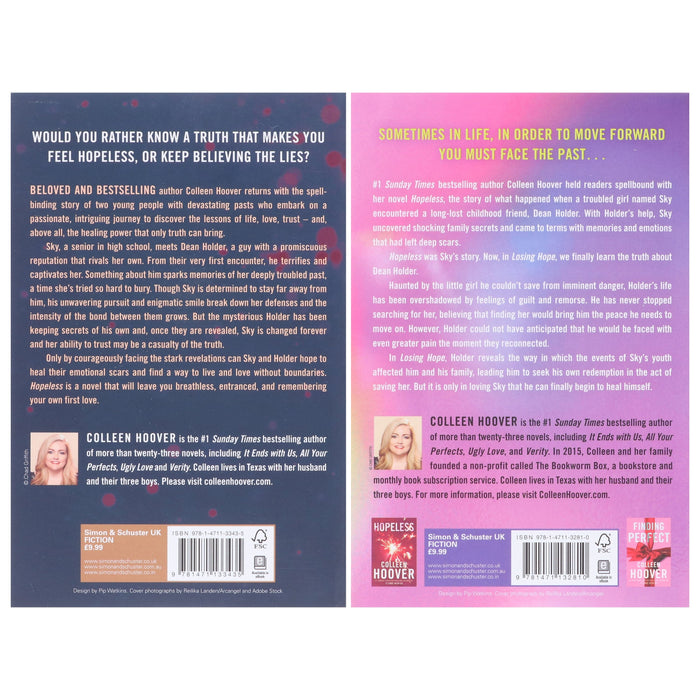 Colleen Hoover: Hopeless & Losing Hope 2 Books Collection Set - Fiction - Paperback Fiction Simon & Schuster