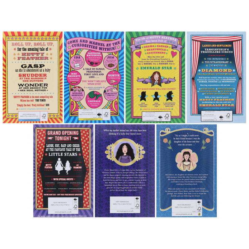 Hetty Feather Series by Jacqueline Wilson Illustrated 7 Books Collection Set - Ages 9-11 - Paperback 9-14 Penguin Random House