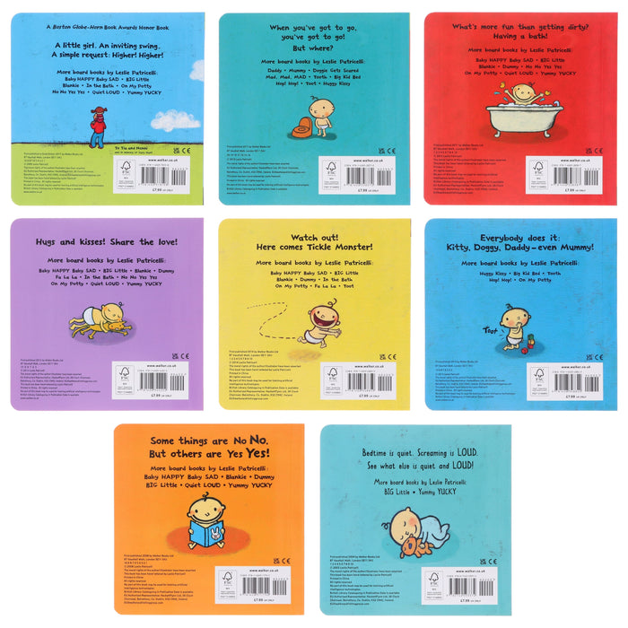 Leslie Patricelli's Big Box of Brilliant 8 Books Collection Box Set - Ages 1-3 - Board Book 0-5 Walker Books