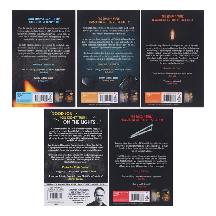 Robert Hunter Series Vol. 1-5 by Chris Carter 5 Books Collection Set - Fiction - Paperback Fiction Simon & Schuster