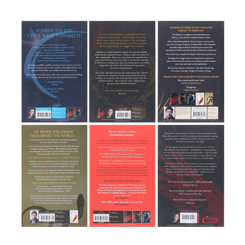 The Red Rising Series by Pierce Brown 6 Books Collection Set - Fiction - Paperback Fiction Hodder & Stoughton
