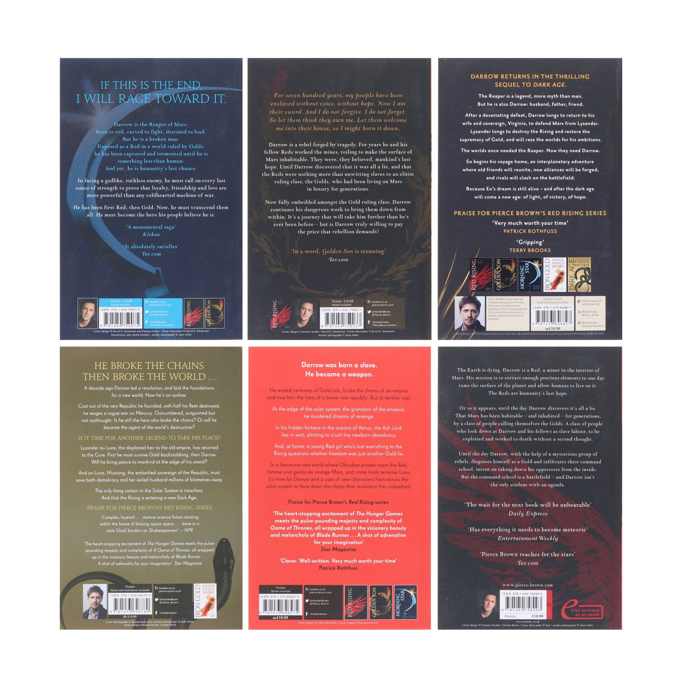 All Red Rising Books The Red Rising Series by Pierce Brown 6 Books Collection Set - Fiction ...